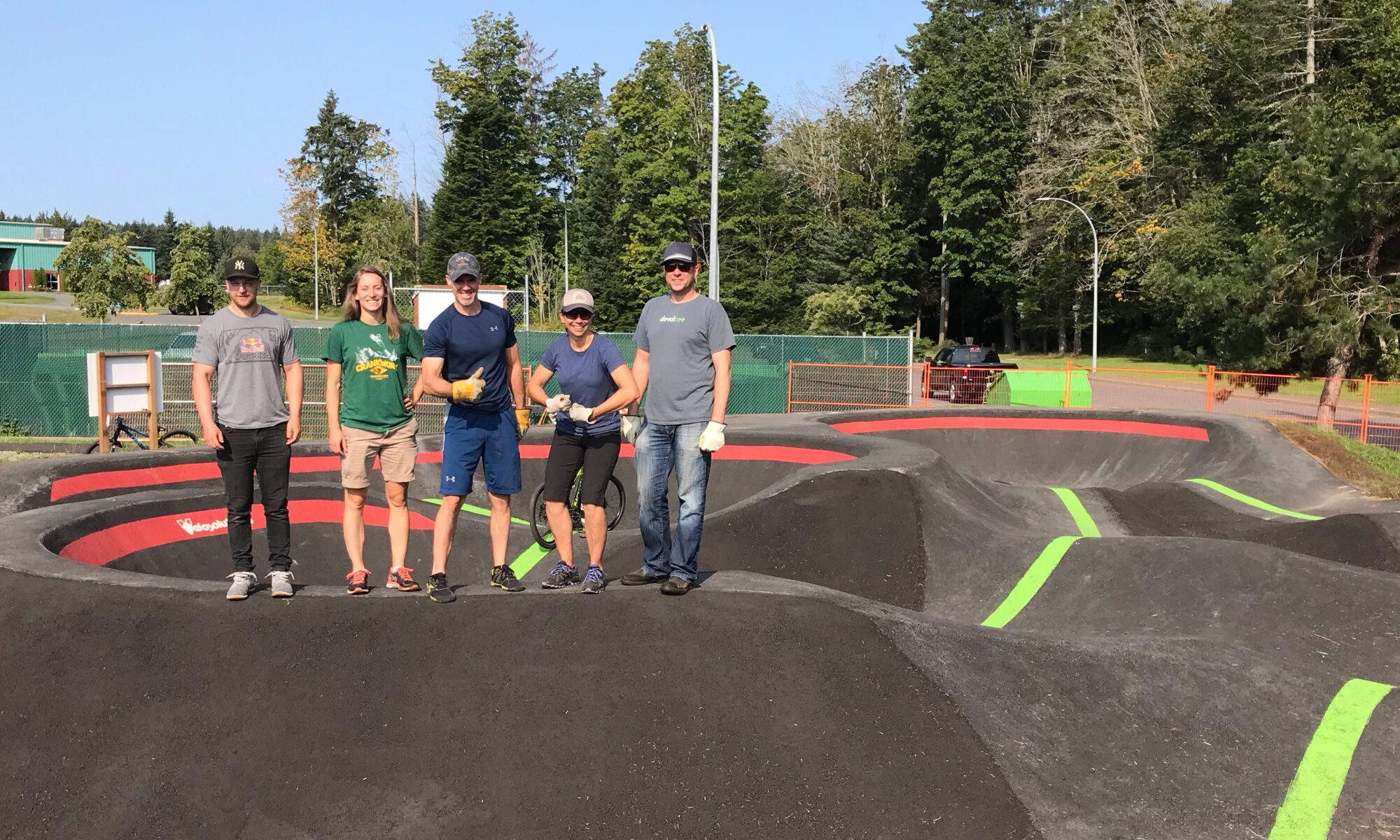 CR Bike Park Board Members opening pump track.